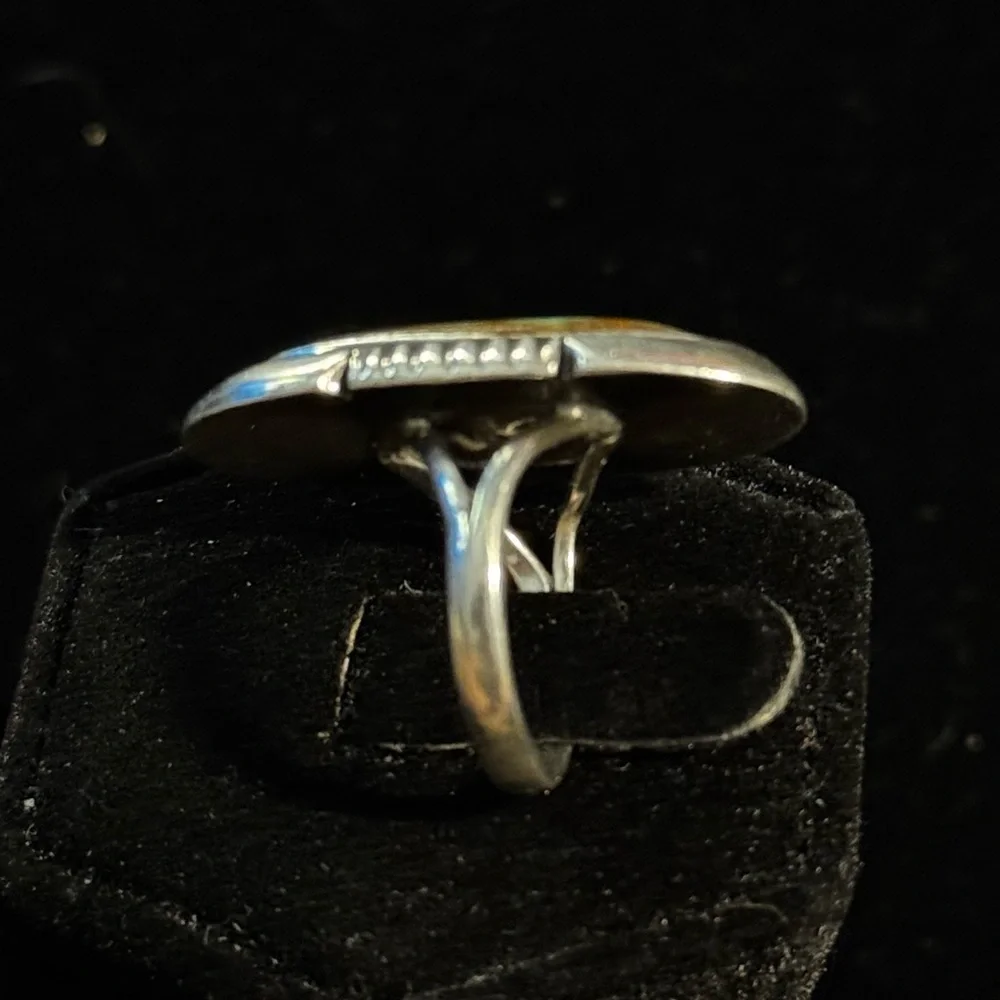 Vintage Native American Turquoise Sterling Silver Ring Size 5